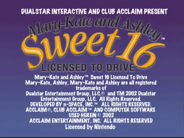Mary-Kate and Ashley - Sweet 16 - Licensed to Drive screen shot title